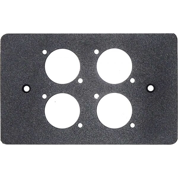 P5034NB Placca nera per scatola 503 per 4 connettori D-type