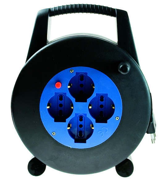 PROLUNGA AVVOLGIBILE 10mt,CAVO 3x1,5mm² 2200W