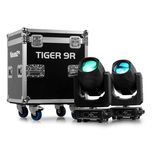 BEAMZ TIGER 9R MOVING HEAD CON FLIGHTCASE